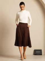 [Bitter Chocolate] SilkSilky  19Momme Silk Skirt 005