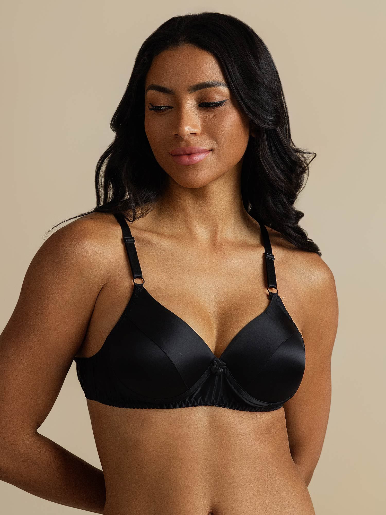 [Black] SilkSilky  Pure Silk Bra 003,