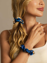 [Navy Dragon] SilkSilky  Scrunchie 005