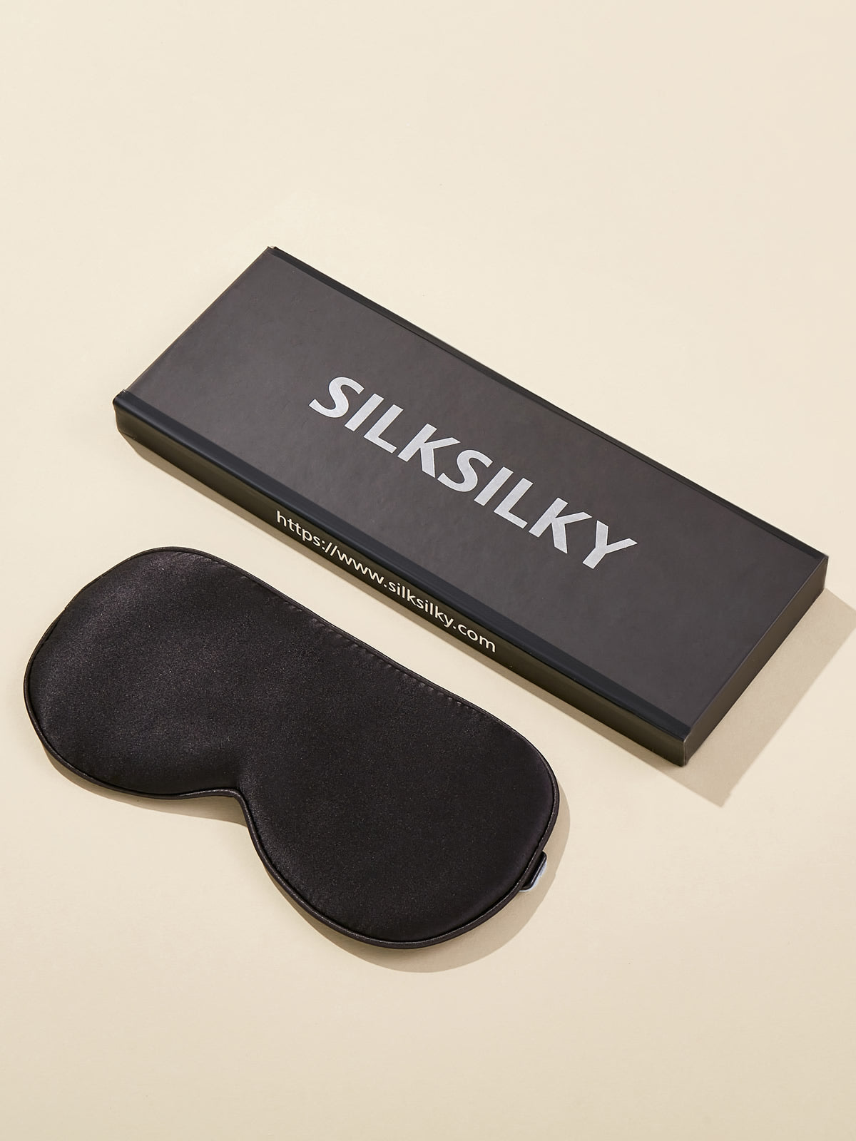 SilkSilky US 19Momme Pure Silk Eye Mask Black 002