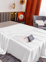 [White] SilkSilky  19Momme Sheet 001