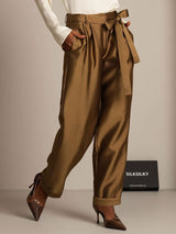 [Bronze] SilkSilky  32Momme Silk Womens Pants 006