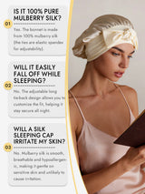 [Beige] SilkSilky  Sleep Cap 006