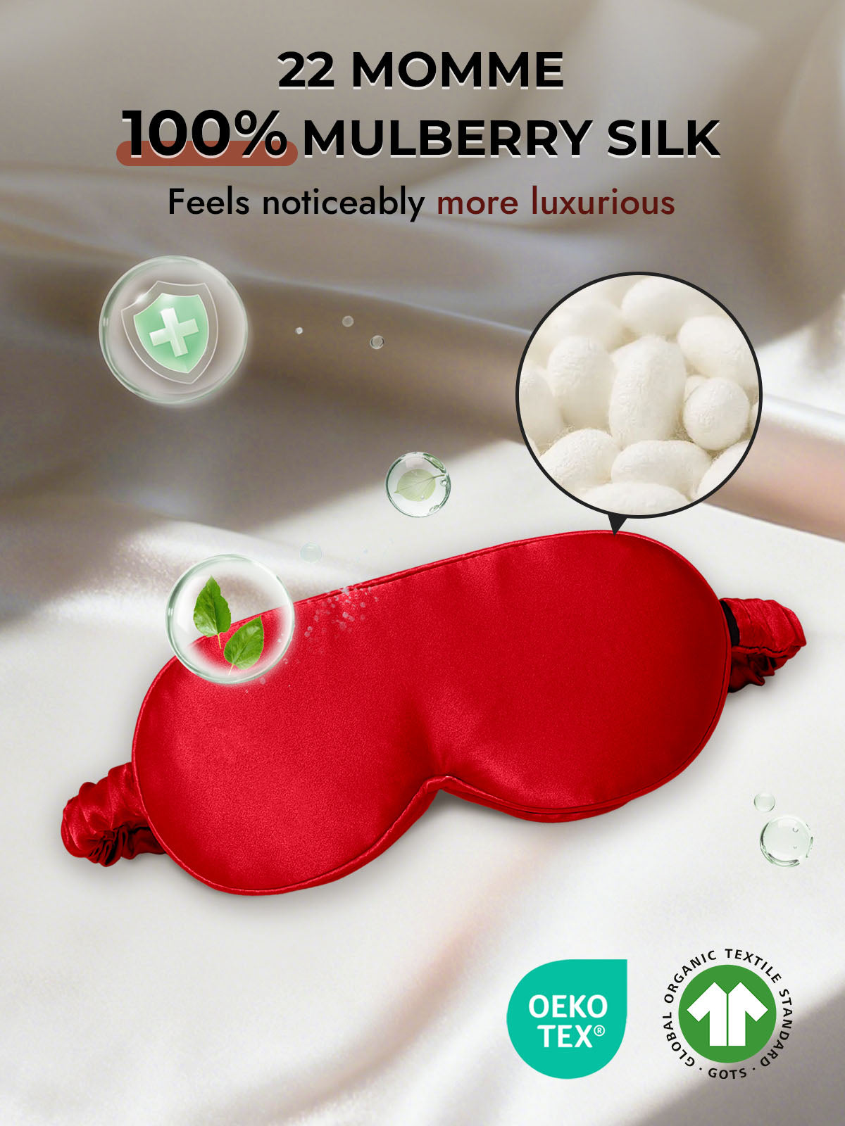 [Wine] SilkSilky  22Momme Eye Mask 006