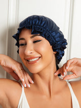 [Dark Blue] SilkSilky  Sleep Cap 002