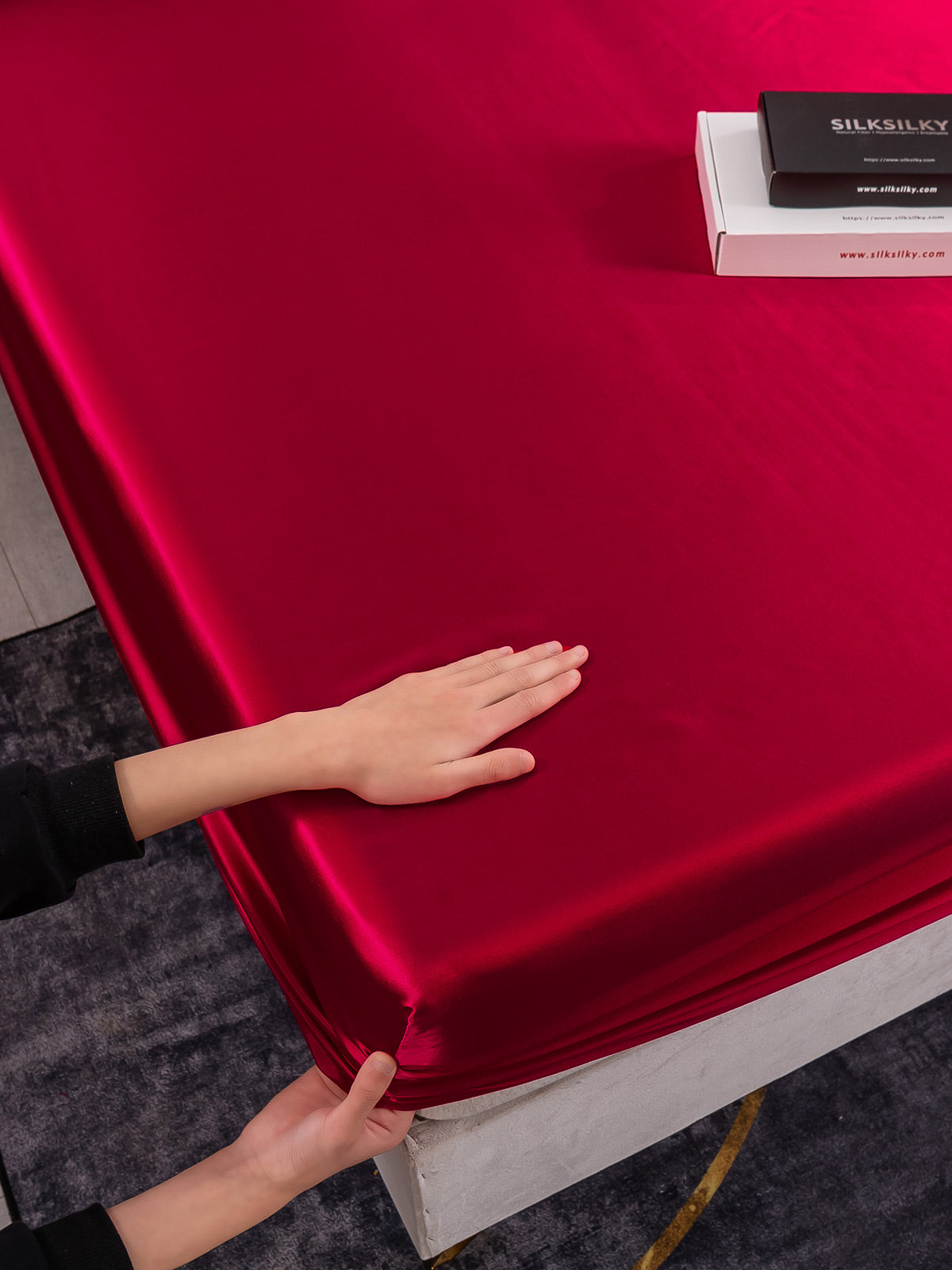 [Wine] SilkSilky  25Momme Pure Silk Bedding Set 003