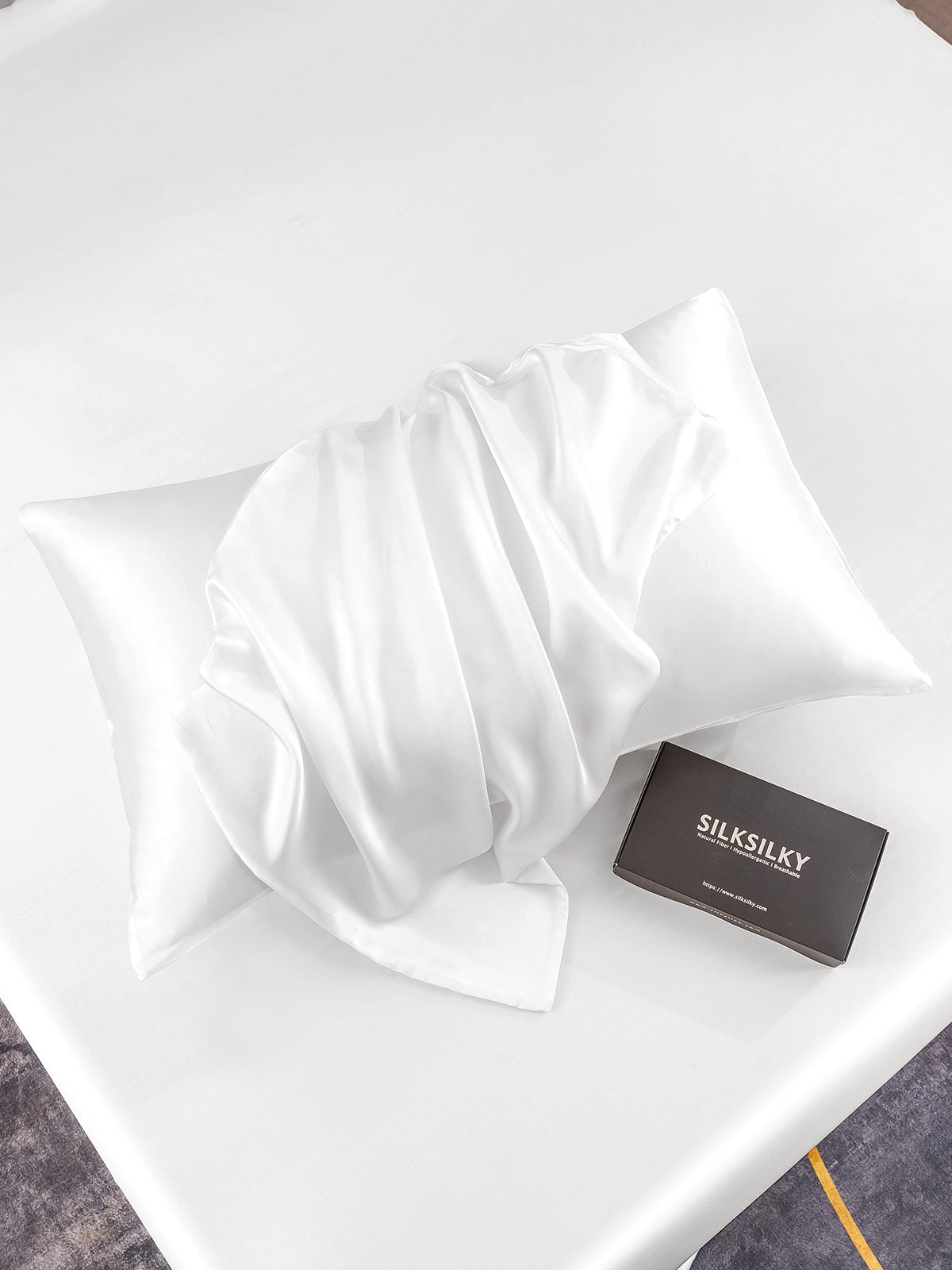 2Pcs 100% Silk 30Momme Pillowcases Bundle- Hidden Zipper