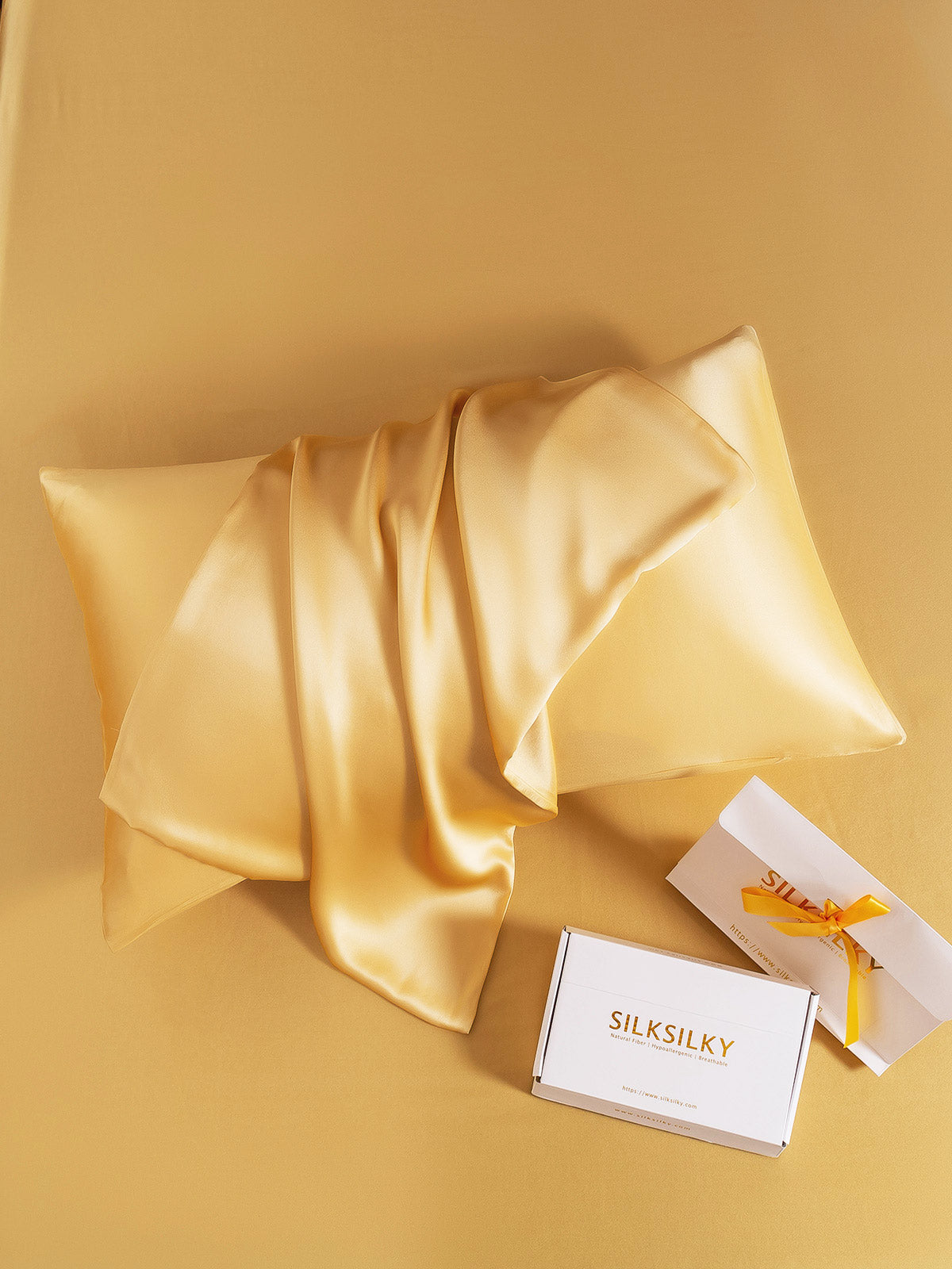 SilkSilky  19Momme Pure Silk Pillowcase Champagne 005