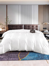 [White] SilkSilky  22Momme Duvet Covers 001