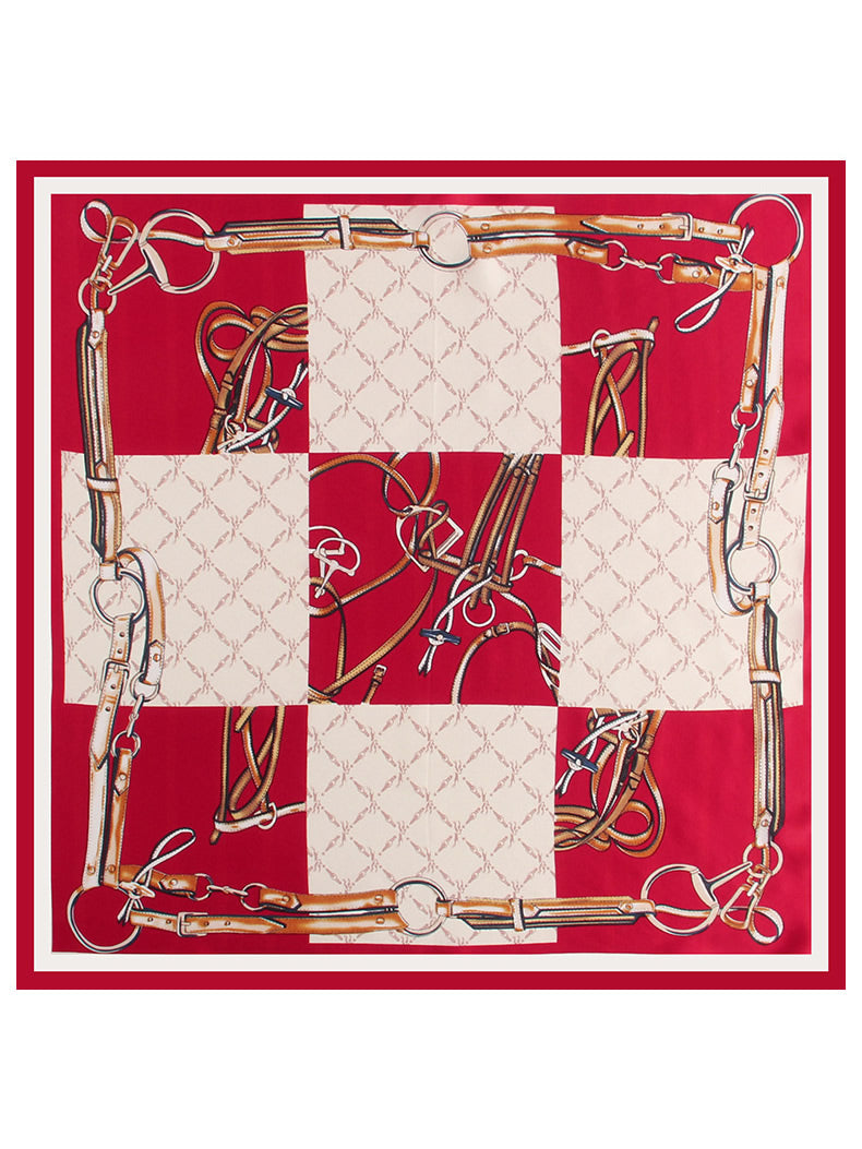 SilkSilky US Pure Silk Scarf Red 002