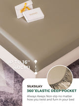 [Khaki] SilkSilky  19Momme Sheet 004