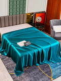 SilkSilky US 25Momme Pure Silk Sheet Teal 001