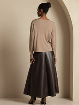 [Tan] SilkSilky  Long Sleeve Women's Cardigan 007