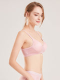 SilkSilky US Silk Knitted Bra Pink 005