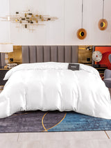 [White] SilkSilky  19Momme Duvet Covers 003