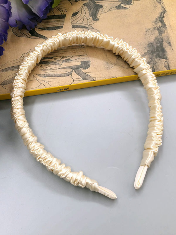 [Beige] SilkSilky 19Momme Pure Silk Scrunchie 003