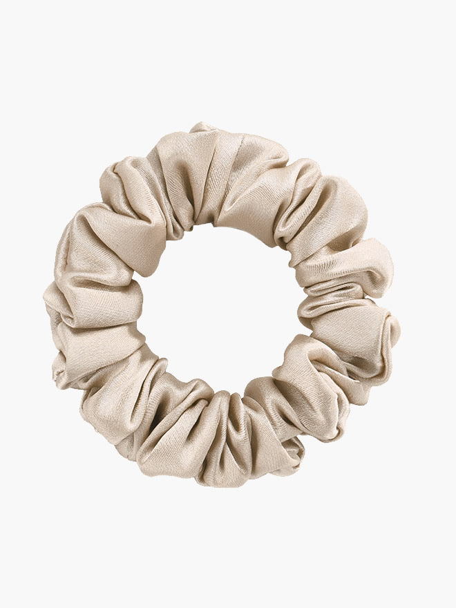 [Beige] SilkSilky 19Momme Pure Silk Scrunchie 004