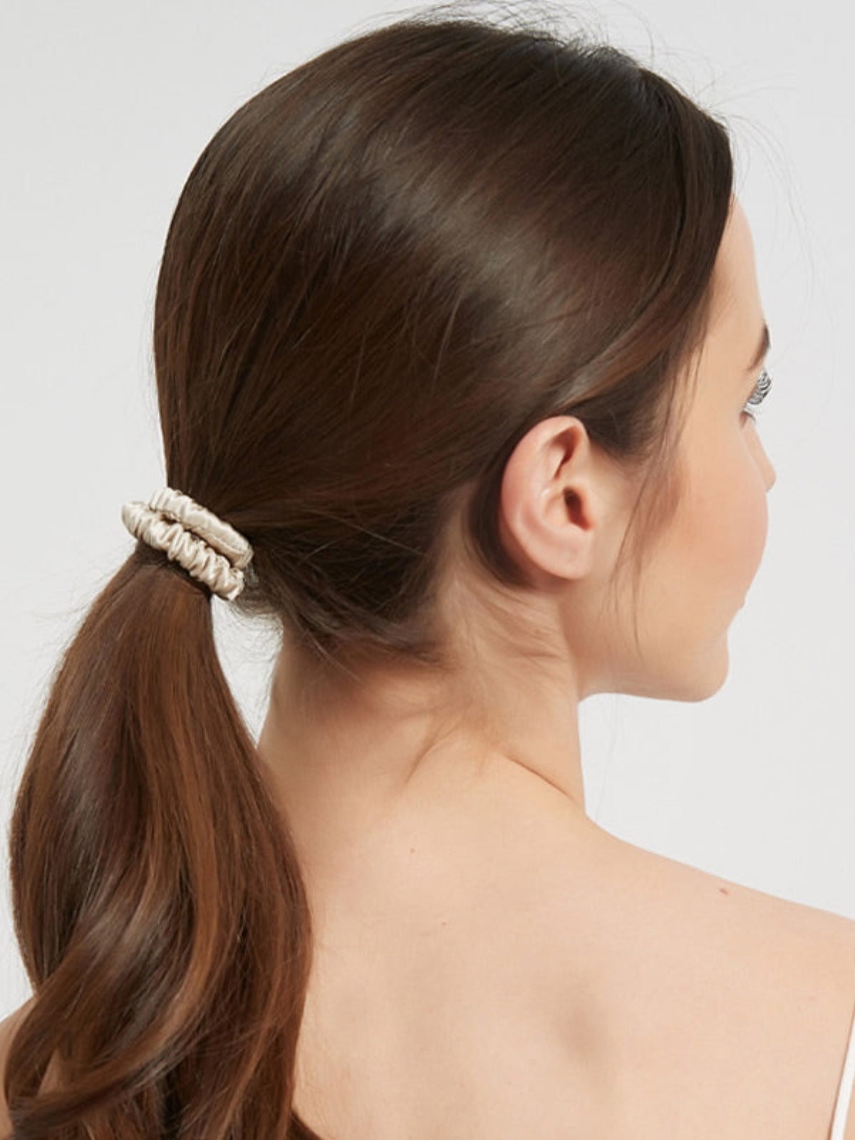 [Beige] SilkSilky 19Momme Pure Silk Scrunchie 005