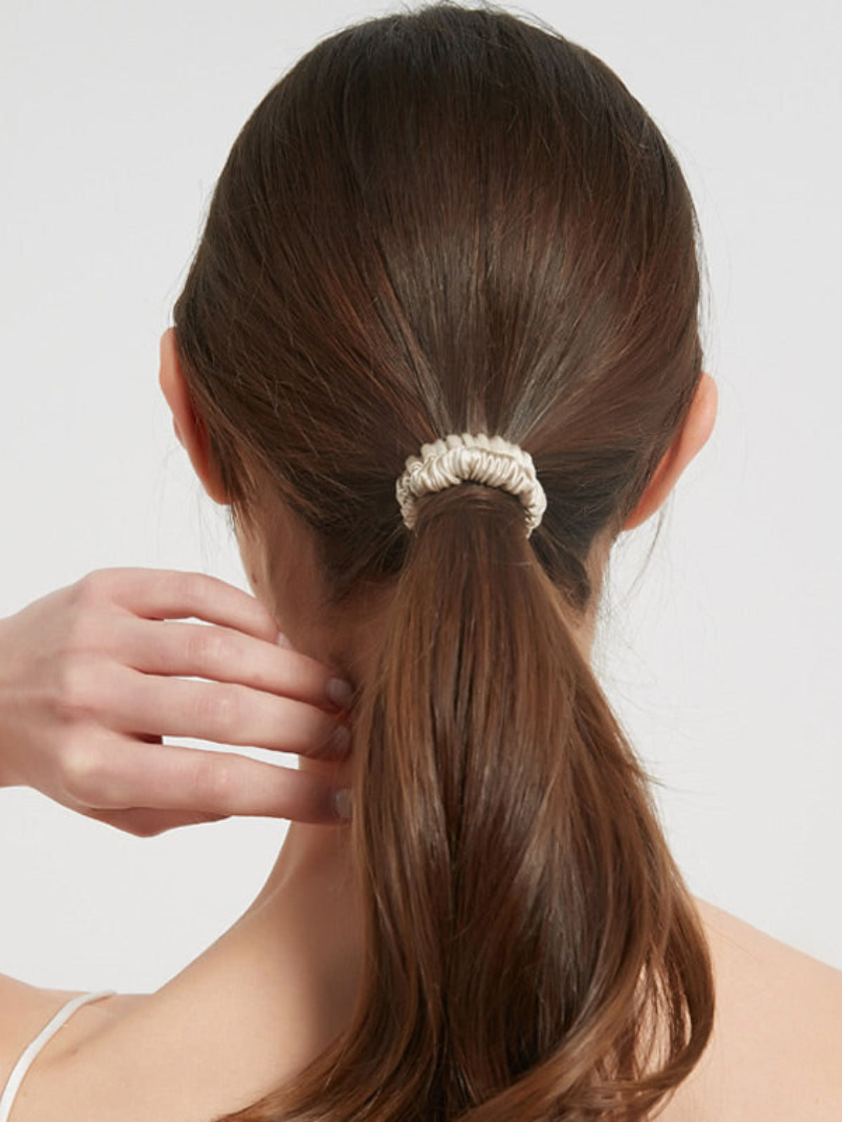 [Beige] SilkSilky 19Momme Pure Silk Scrunchie 006