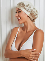 [Beige] SilkSilky  Sleep Cap 003