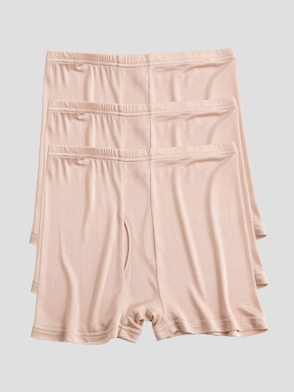 [Beige] SilkSilky Silk Knitted Mens Underwear 002