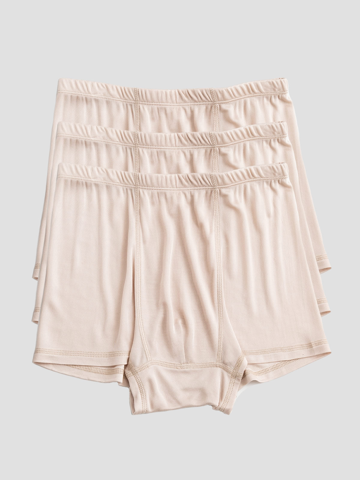 [Beige] SilkSilky Silk Knitted Mens Underwear 002
