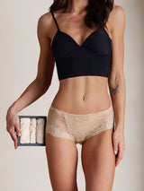 [Beige] SilkSilky  100% Silk Jersey Panty 001