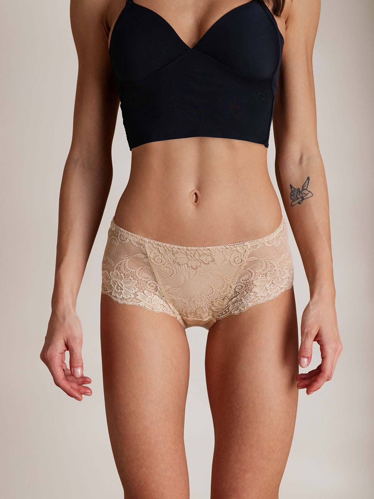 [Beige] SilkSilky  Silk Knitted Panty 005