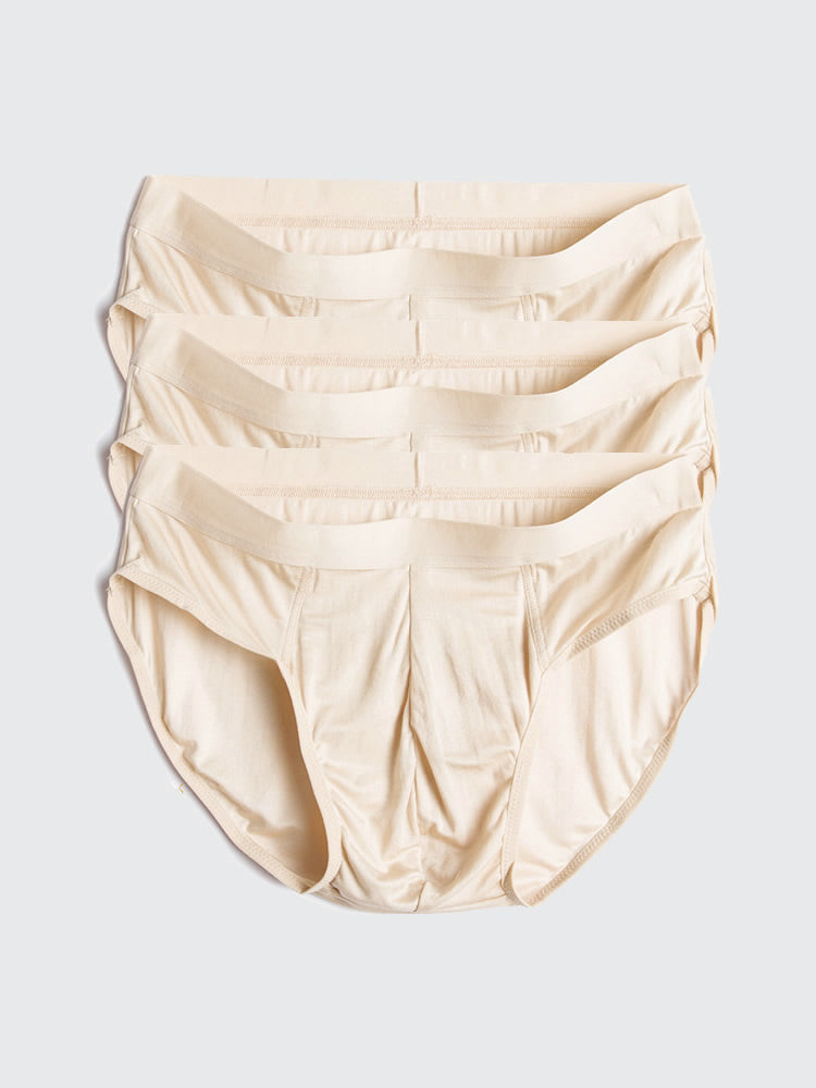 [Beige] SilkSilky Silk Mens Underwear 004