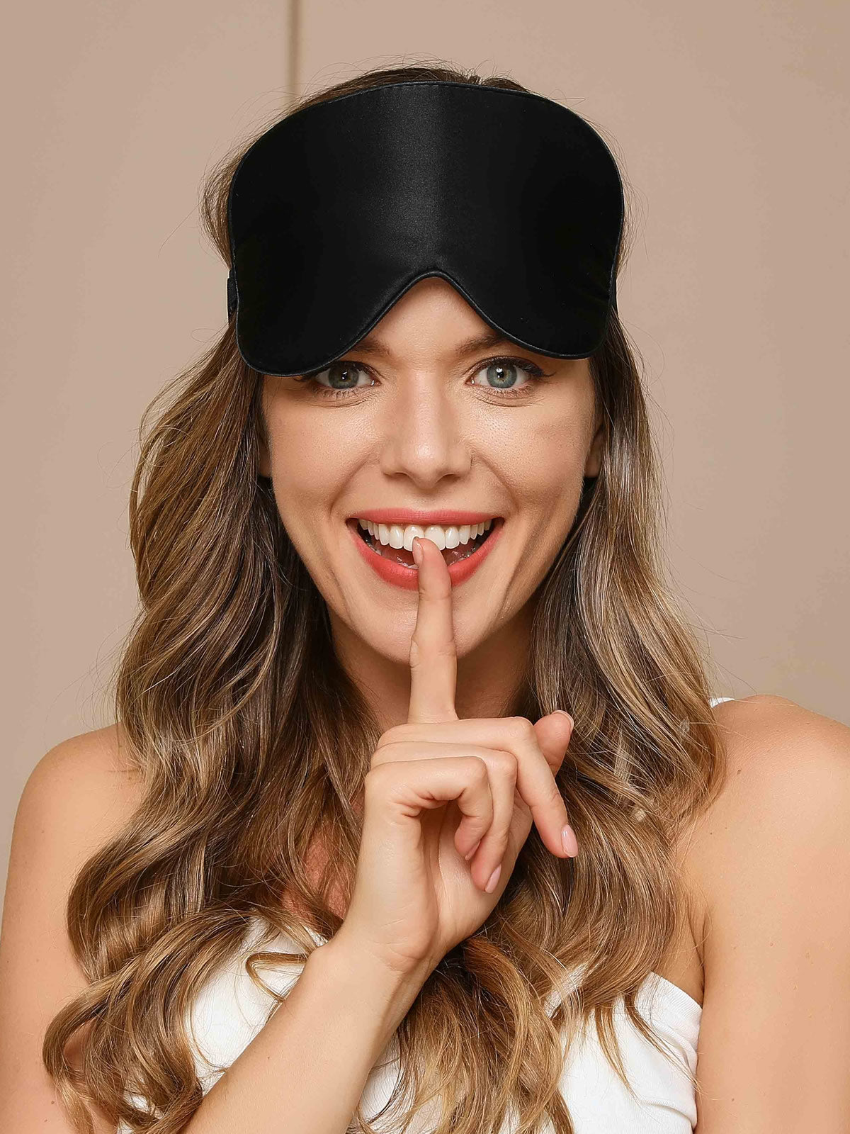 [Black] SilkSilky  19Momme Pure Silk Eye Mask 001