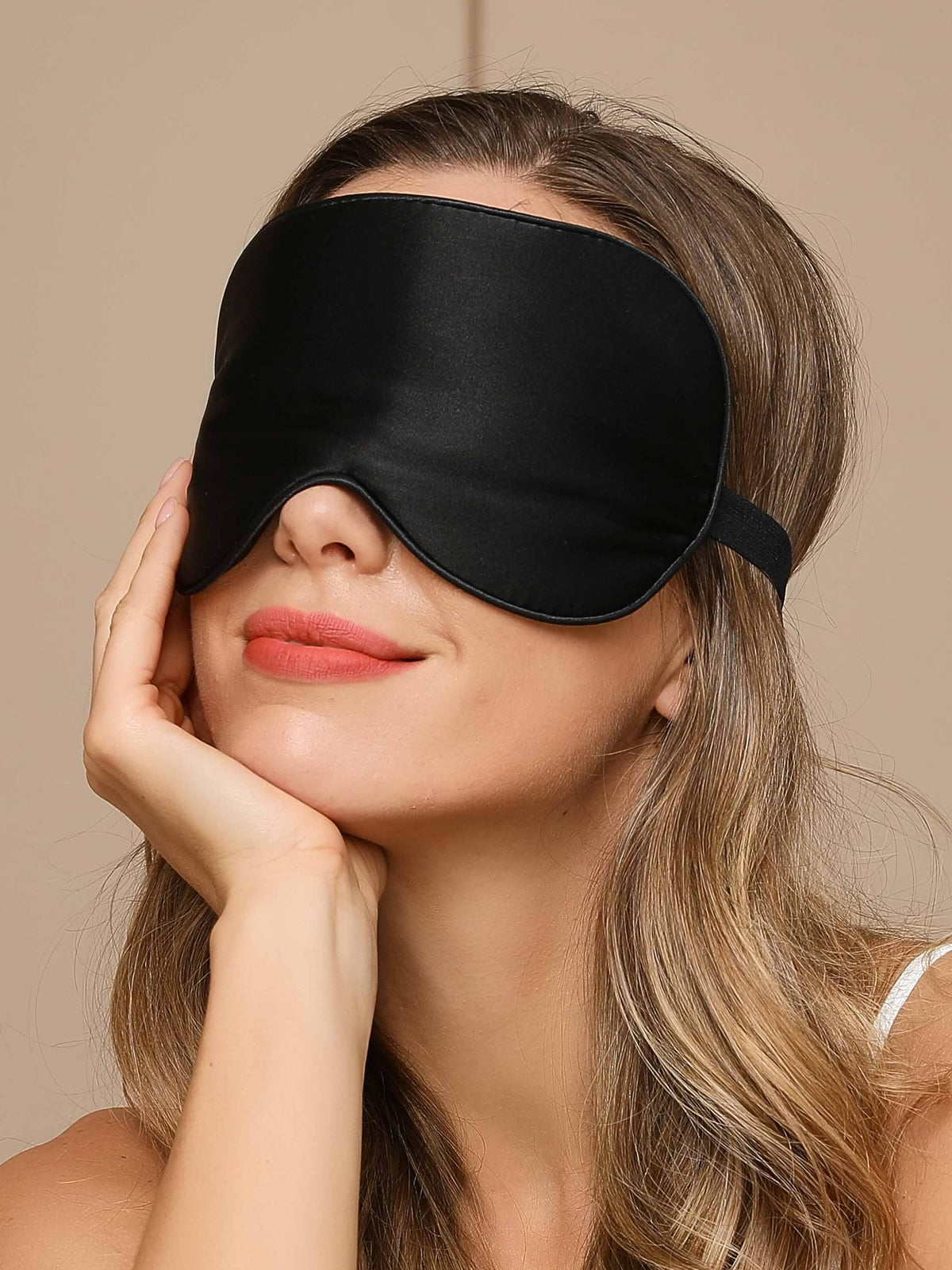 [Black] SilkSilky  19Momme Pure Silk Eye Mask 003