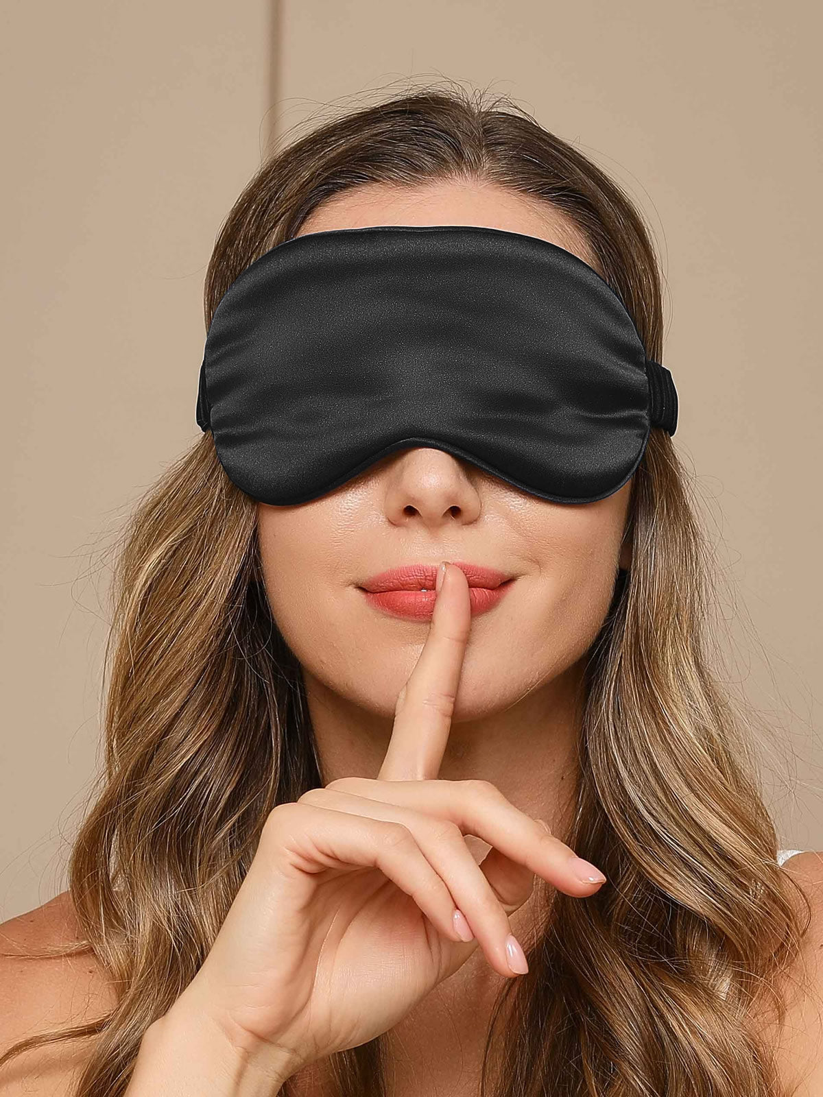 [Black] SilkSilky 19Momme Pure Silk Eye Mask 004
