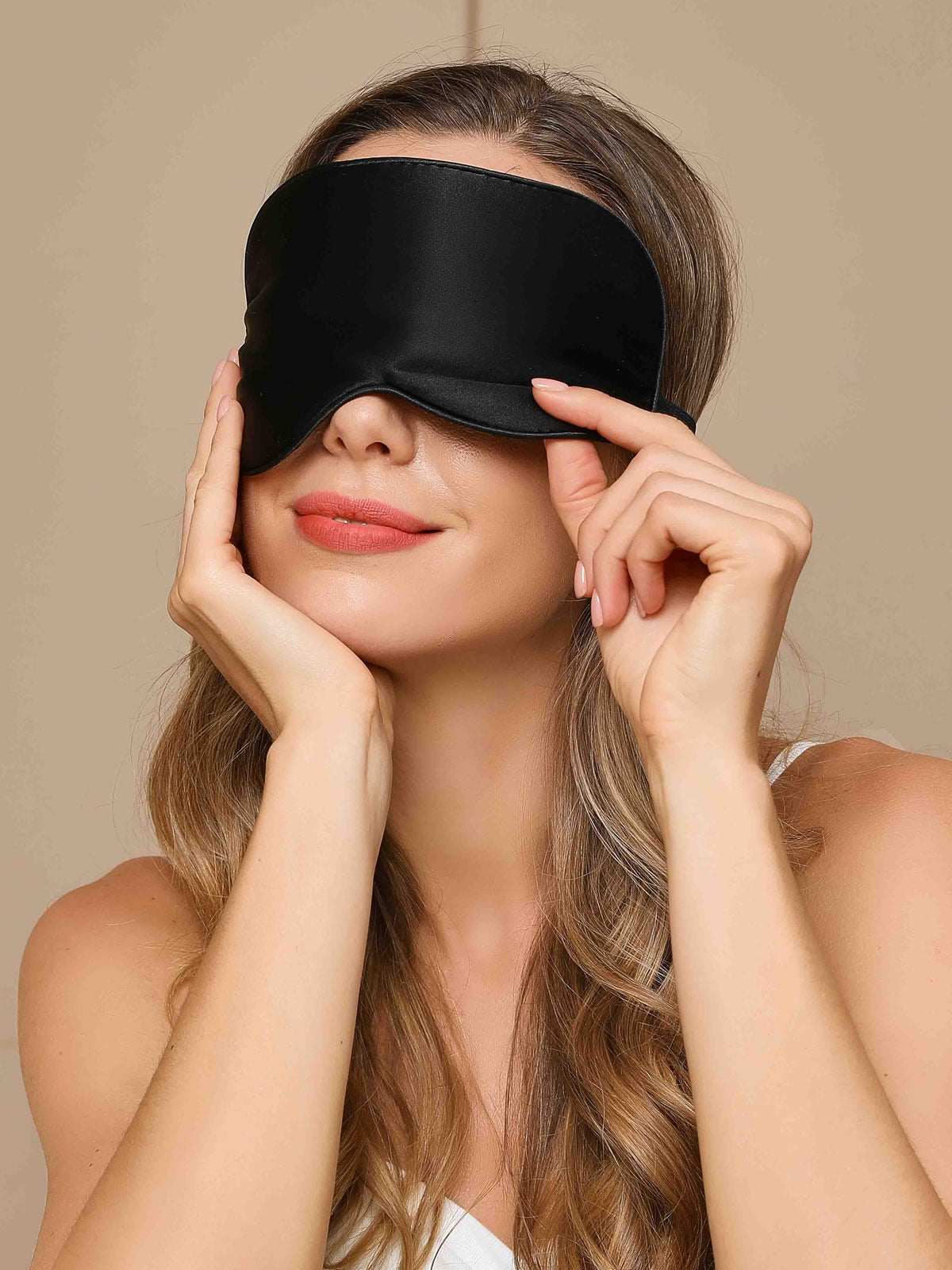 [Black] SilkSilky  19Momme Pure Silk Eye Mask 004