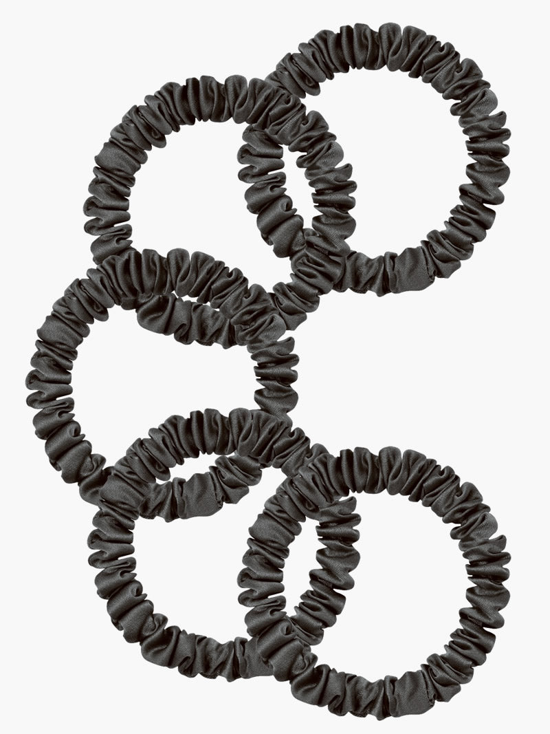 [Black] SilkSilky 19Momme Pure Silk Scrunchie 003
