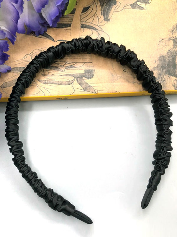 [Black] SilkSilky 19Momme Pure Silk Scrunchie 004