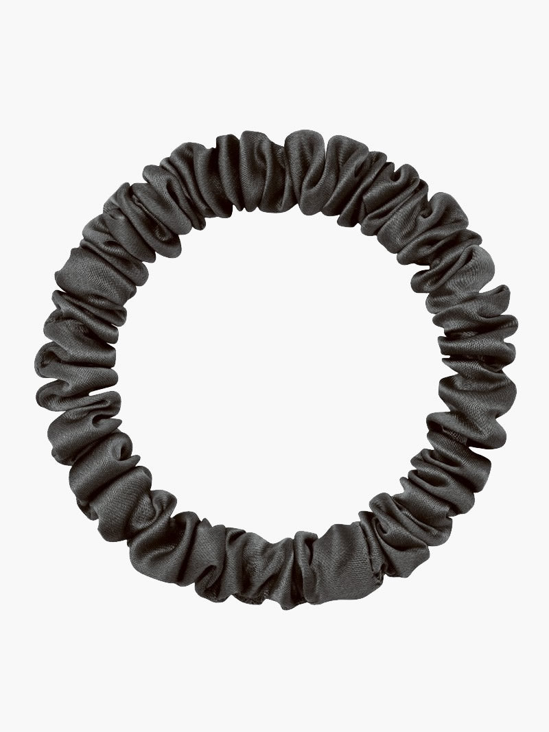 [Black] SilkSilky 19Momme Pure Silk Scrunchie 004