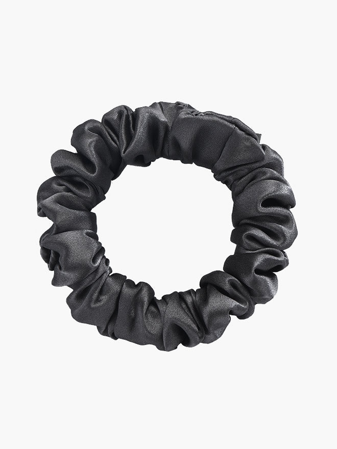 [Black] SilkSilky 19Momme Pure Silk Scrunchie 004