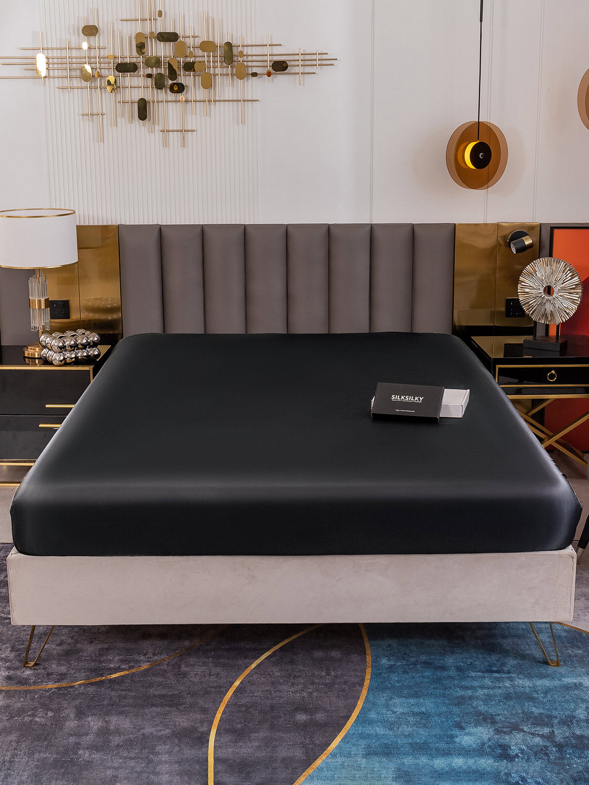 [Black] SilkSilky 19Momme Pure Silk Sheet 002