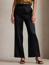 [Black] SilkSilky 19Momme Silk Womens Pants 001