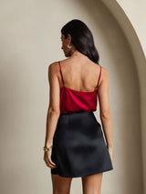 [Black] SilkSilky  Pure Silk Skirt 002