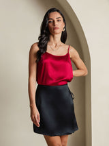 [Black] SilkSilky  Pure Silk Skirt 005