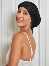 [Black] SilkSilky  Sleep Cap 002