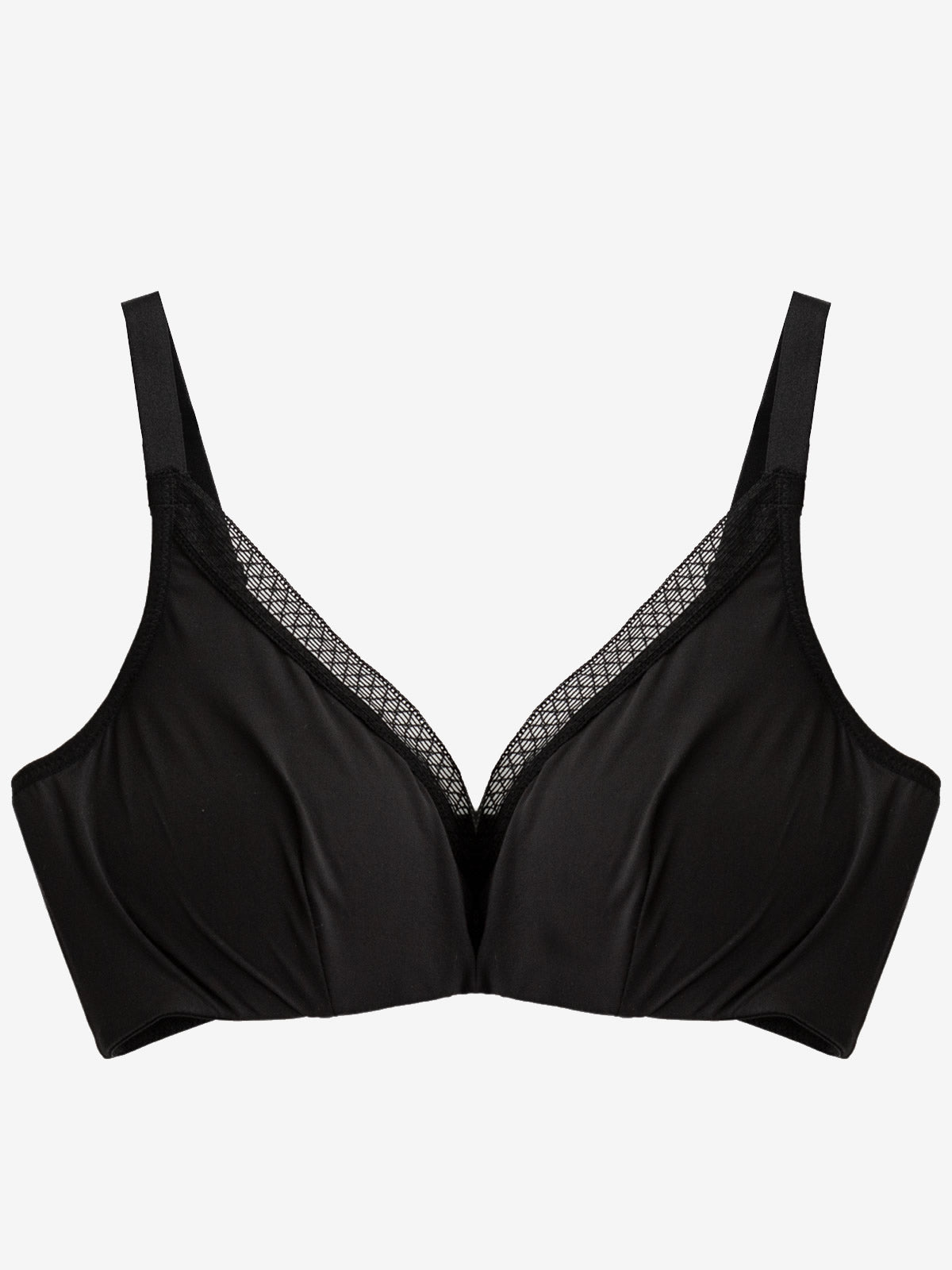 [Black] SilkSilky Silk Knitted Bra 004