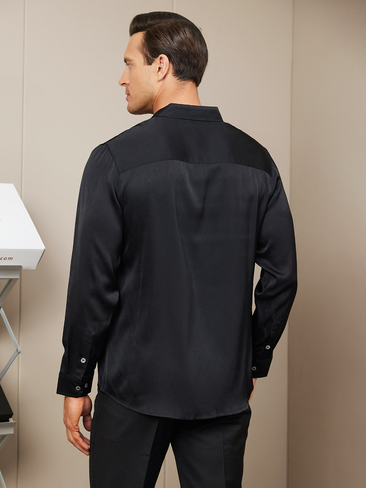 Silk Mens shirt with Long Sleeves SILKSILKY Silk Mens shirt with Long Sleeves SILKSILKY
