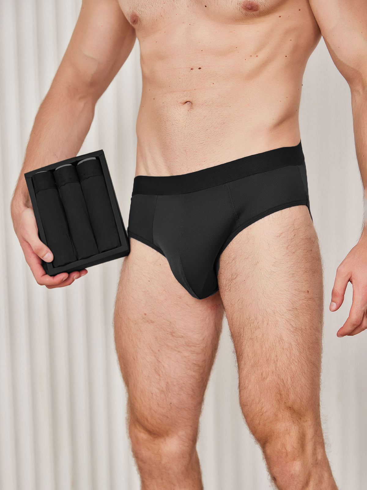 [Black] SilkSilky Silk Mens Underwear 002