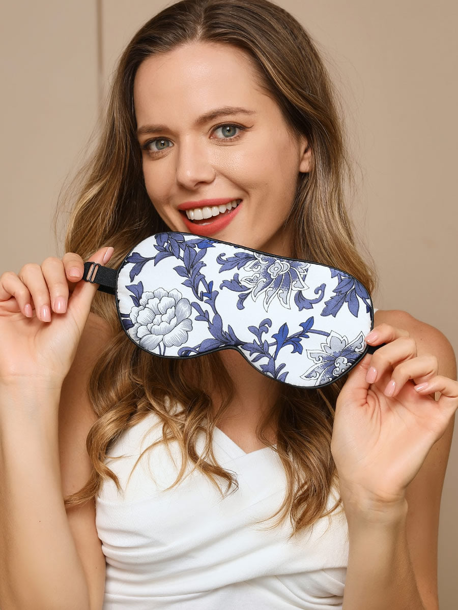 [Blue] SilkSilky 19Momme Pure Silk Eye Mask 002