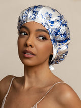 [Blue and White Porcelain] SilkSilky  Sleep Cap 002