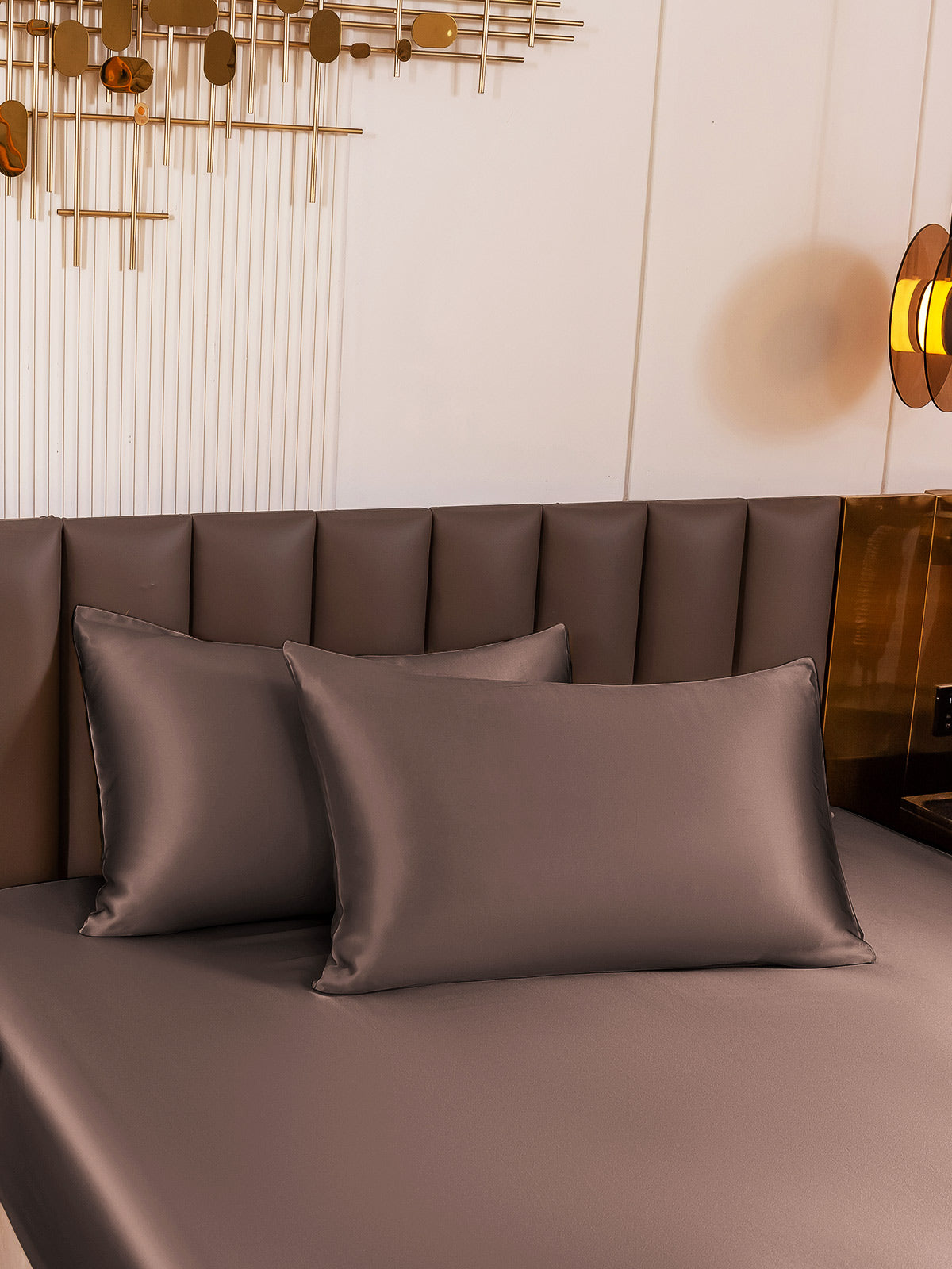 [Brown] SilkSilky 19Momme Pure Silk Pillowcase 001