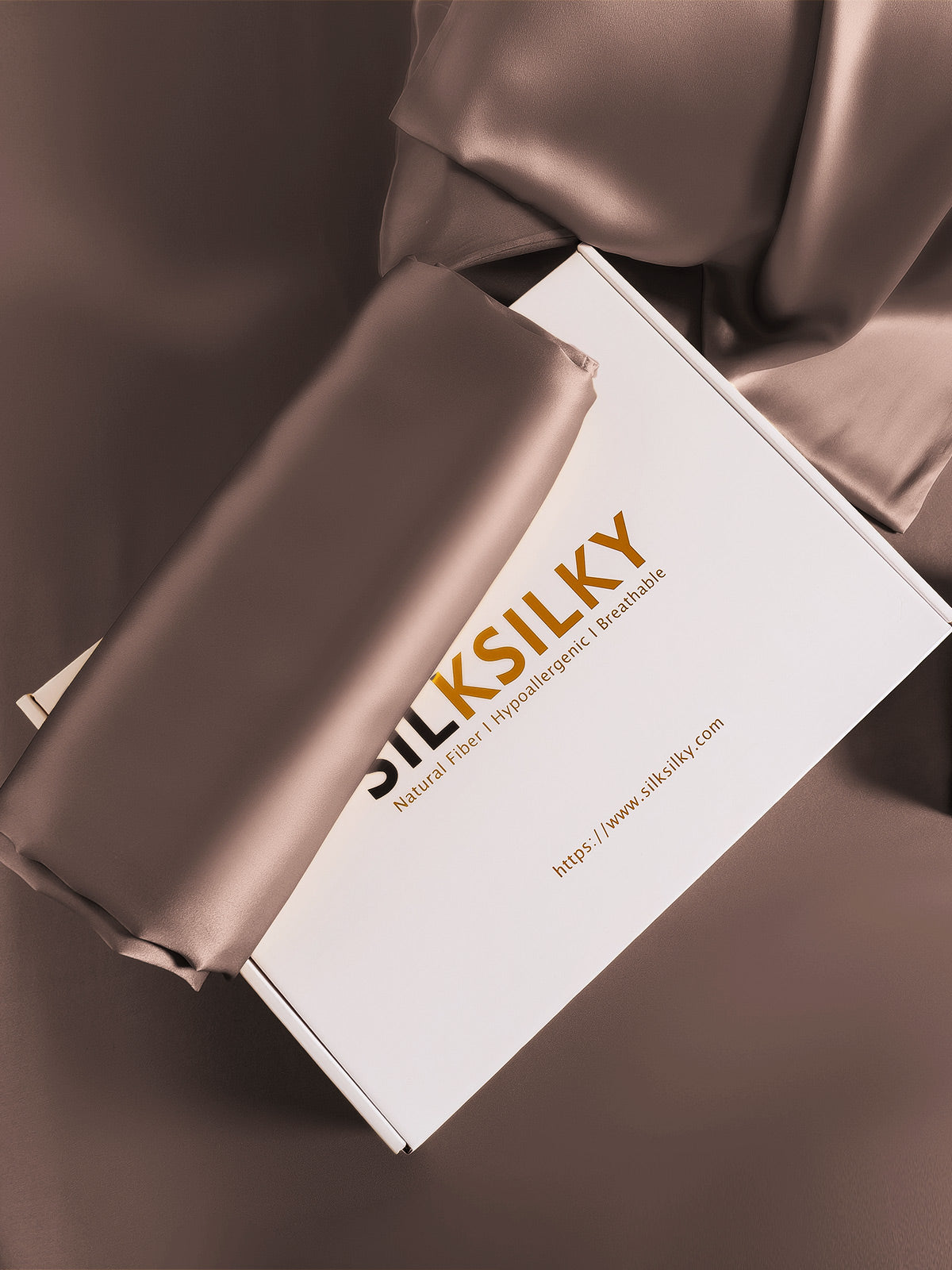 [Brown] SilkSilky 19Momme Pure Silk Pillowcase 007