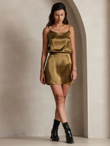 [Brown] SilkSilky  Skirt 007